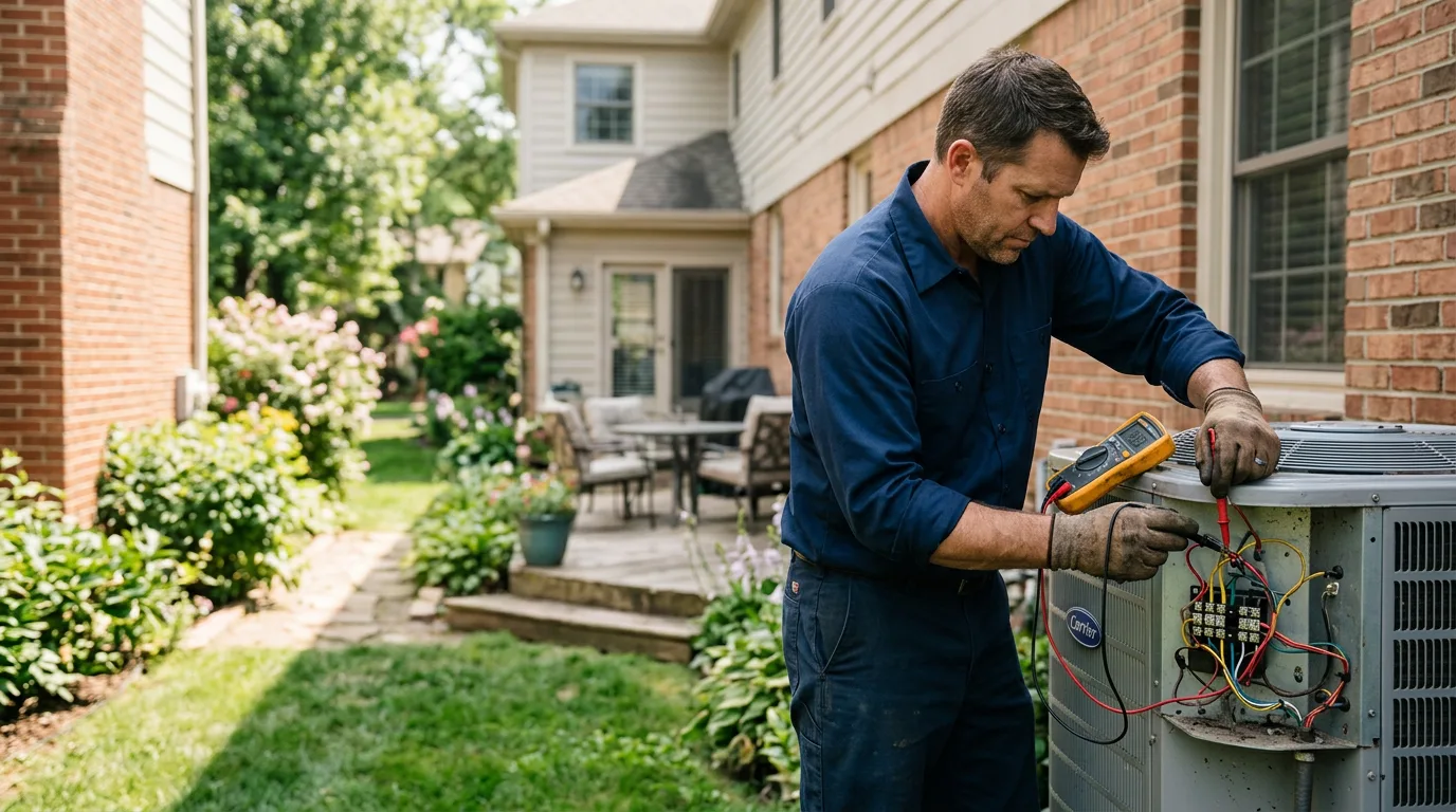 HVAC technician working near Bushnell, NE
